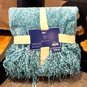 Turquoise soft throw blanket